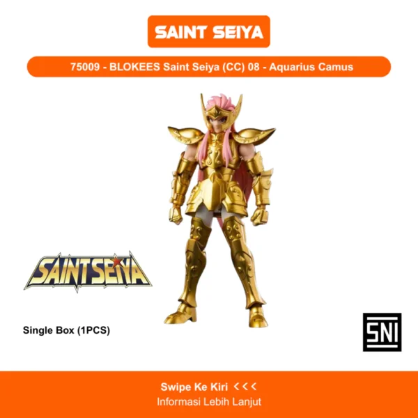 BLOKEES Saint Seiya Champion Class CC08 Aquarius Camus – Action Figure Anime Model Kit